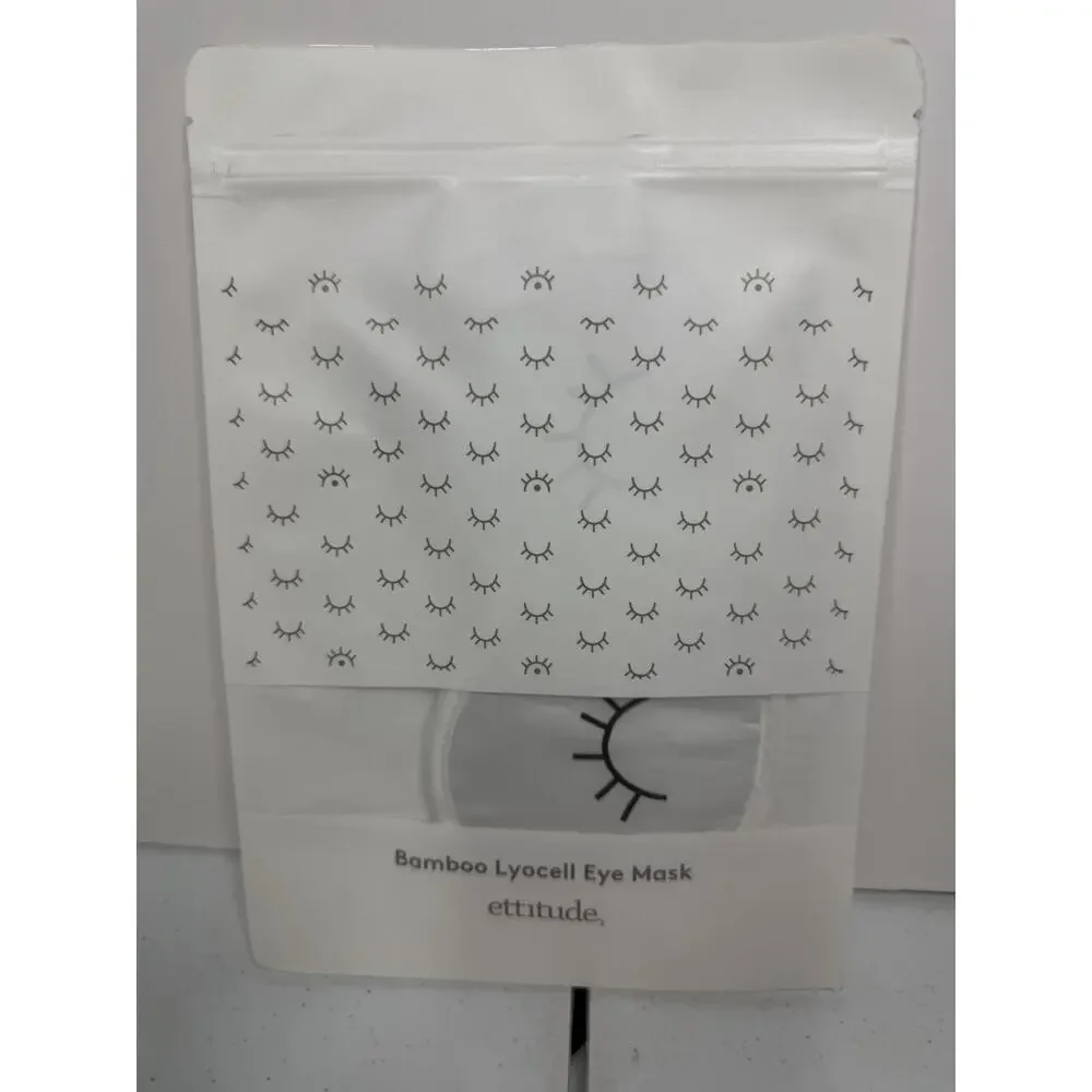 Ettitude 100% Organic Bamboo Lyocell Eye Mask- Feather White 😴😴 🎭